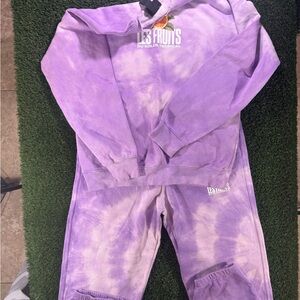Women’s Purple Tie-Dye Sweatshirt and Joggers Set